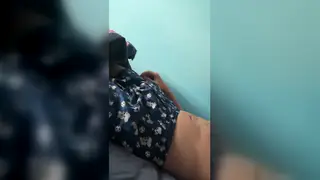 European Teen Strokes Morning Wood on Webcam