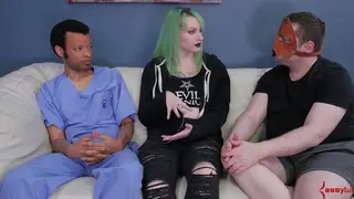 Bound Sub Takes Deepthroat and Anal While Painted