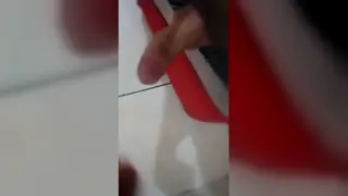 Teen Twink Strokes to Cumshot in Bathroom