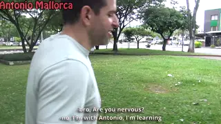 Busty Latina MILF Enjoys Outdoor Threesome With Stranger
