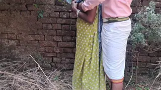 Indian Teen Cheerleader Bent Over Outdoors by Stranger