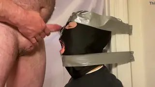 Straight Stud Face-Fucks a Kneeling Guy to a Swallowed Load