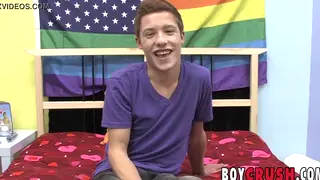 Twink Fingers His Ass While Stroking to Climax