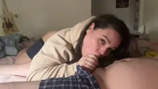 Brunette BBW Surprised by Cum in Mouth During 69
