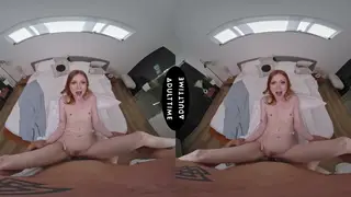 Petite Redhead Rides and Sucks in VR POV