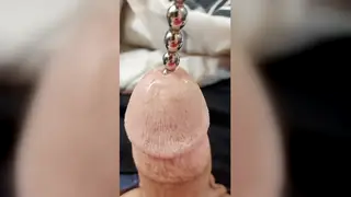 Solo Guy Explores Deep Urethral Sounding in POV