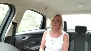Blonde MILF Delivers POV Blowjob and Swallows in Office Setting