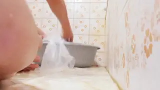 Asian Twink Demonstrates Anal Toy Play in Bathroom