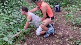 Hairy Latino Takes Two Thick Cocks in the Bush