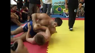 European Wrestlers Grapple for Dominant Control