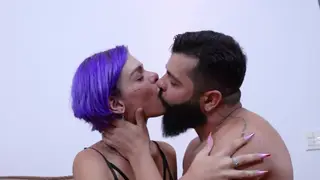 Colorful-Haired Teen Begs for Anal Creampie and Gapes Wide