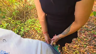 MILF Begs Stranger for Creampie in Outdoor POV