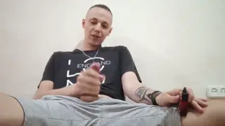 Tattooed European Twink Strokes to Massive POV Cumshot