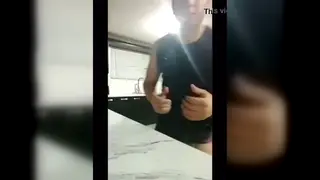 Courier Reveals His Bulging Package on Delivery