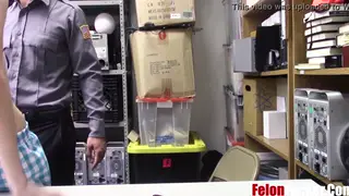 Uniformed Officer Takes Virgin Recruit Bent Over Desk