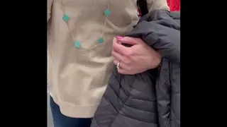 Blonde MILF Teases With Remote Toy During Shopping Trip