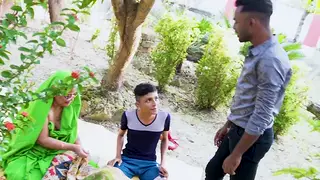 Indian MILF Takes Two Men in Rough Threesome