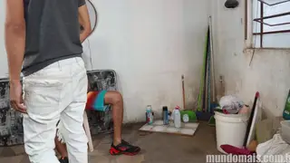 Interracial Bareback Orgy Ends in a Standing Cum Explosion