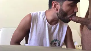 Brazilian Stud Takes Bareback Facial