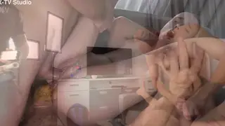 Petite Blonde Endures a Brutal Double Penetration