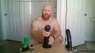 Muscular European Explores Deep Toy Play and Gaping