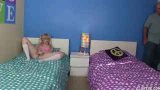 Older Man Receives Handjob from Petite Teen