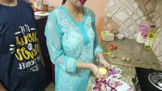 Curvy Indian Wife Cheats with Devar in Kitchen