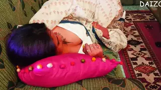 BBW Indian Best Friends Share Blowjob and Missionary on Couch
