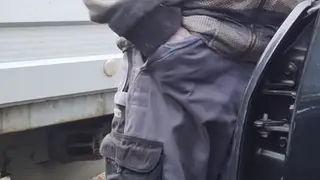 European Teen Strokes Hard Cock Outdoors