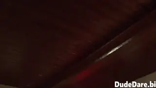 Brunette Twink Takes Hard Cock on Couch POV