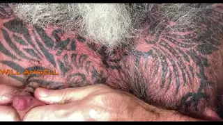 Hairy Bear Shows Off Tattooed Body in POV