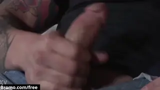 Muscular Strangers Share Bareback Passion Outdoors