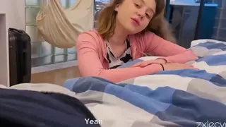 Lesbian Stepsister Tries a Cock for the First Time
