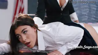 Lesbian Professor Straps On for Naughty Student's Punishment