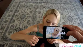 Blonde Stepsister Rides POV Cowgirl to Creampie Finish