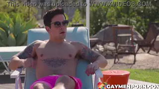 Slim Teen Gives Poolside Blowjob Before Doggystyle