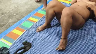 Indian BBW Stepmom and Stepson Caught in Homemade Behind-the-Scenes