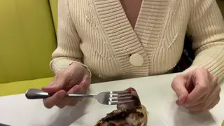 MILF Swallows Load After Public Bathroom Creampie