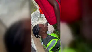 Arab Handyman Takes BBC Bareback Outdoors in Uniform