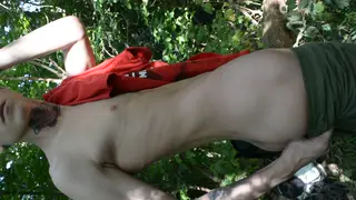Inked Euro Twink Takes a Cumshot Outdoors