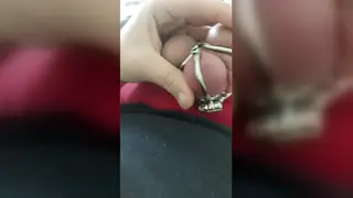 Bound Twink Edges in Chastity Cage Until Ruined Climax