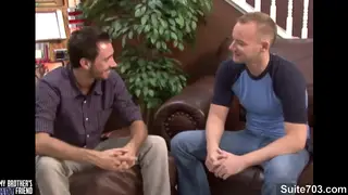 Hotel Hookup Ends in Dual Cumshot Explosion