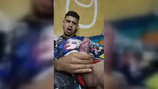 Vintage Latino Solo with Ball Gag and Handjob