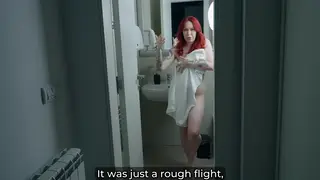 Redhead Stepmom Takes First Creampie in Bedroom