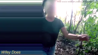 Busty Wife Flashes Her Chest Outdoors