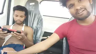 Indian Twink and Older Man Fuck Bareback in Car