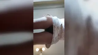 Hairy European MILF Smothers Slave with Morning Stretch