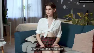 Petite European Teen Nervous at First Casting Shoot