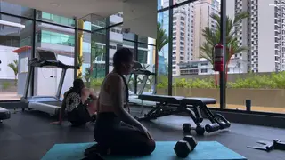 Tattooed Wife Flaunts Hairy Body for Husband After Gym
