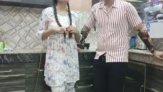 Curvy Indian MILF Takes Anal and Deepthroat in Kitchen Cosplay
